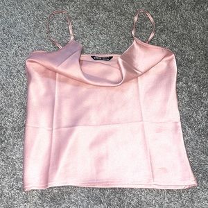 Pretty light pink silk top